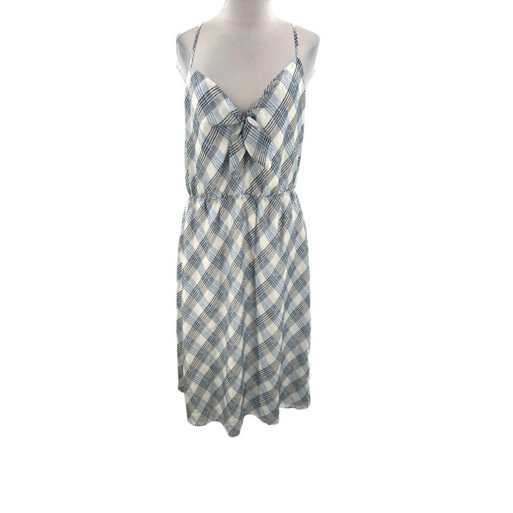 NWT Joie Abiah silk Dress porcelain plaid dress sz XL - Picture 10 of 10